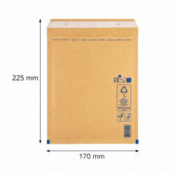  Légpárnás boríték, bubis boríték - Barna 170x225 mm C/13 (W3 méret) 1 darab (C13)
