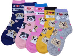 Aura Via Lány zokni ÁLLAT mintás 5 pár/cs 32-35 32134