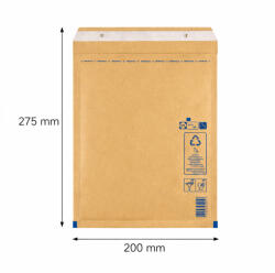  Légpárnás boríték, bubis boríték - Barna 200x275 mm D/14 (W4 méret) 1 darab (D14)