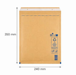  Légpárnás boríték, bubis boríték - Barna 240x350 mm F/16 (W6 méret) 1 darab (F16)