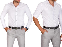  Férfi ing fehér állógallérral img-019 méret S (img-019)