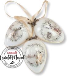  Csináld magad - DIY műanyag tojás nyuszi mintával 3db