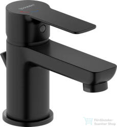 Duravit D-CODE S Minusflow hidegindításos mosdó csaptelep automata leeresztővel, matt fekete DC1013001046 (DC1013001046)