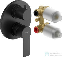 Duravit D-CODE falsík alatti kád/zuhany csaptelep alaptesttel, matt fekete DC5210008046 (DC5210008046)