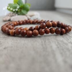 Kristály Jóga Shop Szantálfa (vörös) 6 mm-es páros karkötő