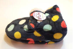  35-41 Sweet Home házi mamusz pöttyös mintával - acél szürke