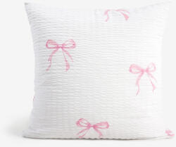 Goldea krepp párnahuzat - rózsaszín masnik 40 x 40 cm