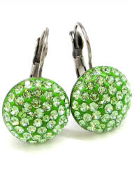 HÉRA kapcsos fülbevaló - 14 mm (peridot) (2022042112)