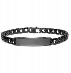 Manoki Férfi Manoki karkötő fekete Acél 316L 19cm (BA1002B)