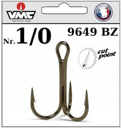 VMC Round Treble Horgony VMC 9649 Bz Nr. 1/0 Nagytestű Csalikhoz (9649BZ1/0)