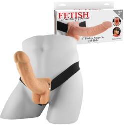  Унисекс пенис колан с тестиси, 24см. - Strap-On with Balls Flesh (PIPE337421)