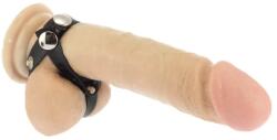  Пенис пръстен с лента за тестиси от кожа - Penis Strap 2 (RIM0007434)