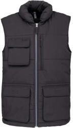 Designed To Work WK615 vízálló bélelt unisex mellény Designed To Work, Dark Grey-5XL (wk615dg-5xl)