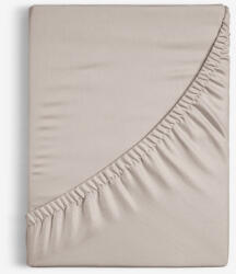 Goldea cearceaf de pat cu elastic din bumbac - gri-maroniu 120 x 200 cm