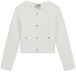 GUESS Плетена стилна жилетка в мръсно бял цвят с копчета Guess