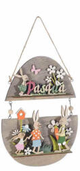 Decorer Decoratiune suspendabila din lemn multicolor model Paste 17x26 cm (A51.44.09B)