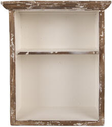 Clayre & Eef Raft perete lemn alb vintage 36x15x43 cm (6H2466) Raft