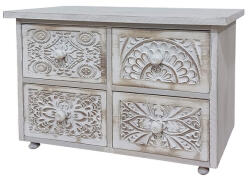 AdTrend Comoda lemn maro alb 44 x 18, 5 x 28 cm (119300) Comoda
