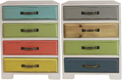 AdTrend Set 2 comode lemn multicolor 23 x 17 x 31 cm (119283) Comoda