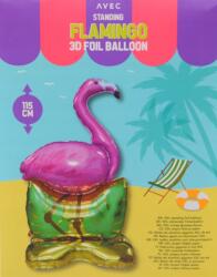 Avec 3D álló fólia lufi XXL 115cm Party Születésnapi Ajándék Flamingó