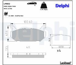 DELPHI Klocki Ham. Mazda 626 Tyl (lp802)