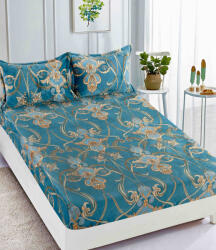 Jojo Home Husa de Pat Cocolino cu Elastic si 2 Fete de Perna 50x70cm, 180x200cm, Albastra-D144 (D144)