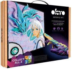 OKTO Set pictura 3D cu argila usoara, 29x29cm - Manga - Air (KR-OK20040)