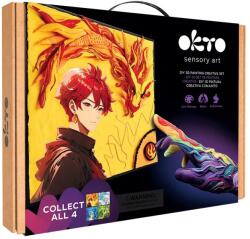 OKTO Set pictura 3D cu argila usoara, 29x29cm - Manga - Fire (KR-OK20039)
