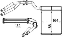 MAHLE Výmenník tepla vnútorného kúrenia MAHLE AH 257 000S (AH 257 000S)