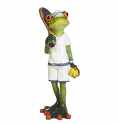Art-Pol Figura béka, vicces teniszjátékos béka figura, dekoráció (175561)