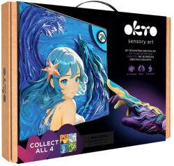 OKTO Set pictura 3D cu argila usoara, 29x29 cm - Manga - Water (KR-OK20037)