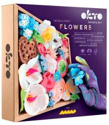OKTO Set creatie Wood & Craft - Flowers, 21x21cm - Romance (KR-OK10014)