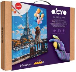 OKTO Set pictura si modelare 3D cu argila usoara, 30x40 cm - Greetings from Paris (KR-OK30013)