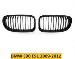  BMW E90 E91 Hűtőrács Vese kétsoros/egysoros rács fényes fekete 4 ajtós 2009-2012 Egysoros rács