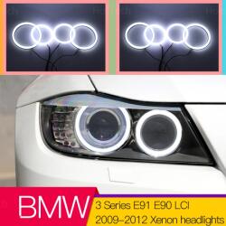  Angel Eye BMW E90 E91 Facelift 09-12 XENON fényszóró fehér halo gyűrűk Cotton
