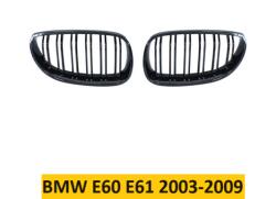  BMW E60 E61 Hűtőrács Vese kétsoros rács fényes fekete 2004-2009