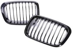  BMW E46 Hűtőrács Vese kétsoros/egysoros rács fényes fekete 4 ajtós 1998-2001 Egysoros rács
