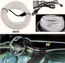  Autóbelső LED szalag USB atmoszféra szalag Fehér