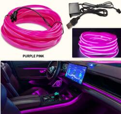  Autóbelső LED szalag USB atmoszféra szalag Lilás Rózsaszín