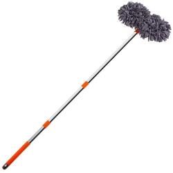  Mop Teleszkópos Autómosó kefe dupla kefefej Mop teleszkópos rúd+Mop mosófej