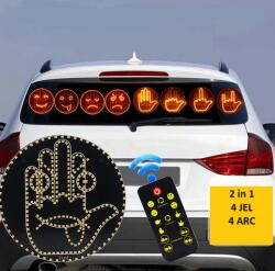  Autós gesztus LED fény távirányítóval