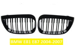  BMW E81 E87 1 Series Hűtőrács Vese kétsoros rács fényes fekete 2004-2007