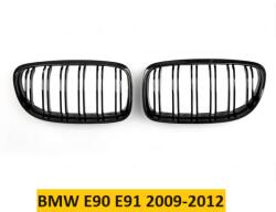  BMW E90 E91 Hűtőrács Vese kétsoros/egysoros rács fényes fekete 4 ajtós 2009-2012 Kétsoros rács