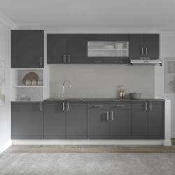 haaus Set Bucatarie Karo V23, Antracit/Alb, Blat Thermo 28 mm, L 280 cm (920111)