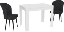 haaus Set Masa Zeta, Alb, 2 Scaune, Negre, 102 x 69 x 75 cm (925253)