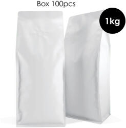  Pungă Cu Fund Plat 1kg Cu Valvă Albă 100 Bucăți