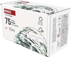 EMOS D3AC04 - Коледна NANO светлина, 7.5m, 75 LED крушки с нано проводник, IP44, студено бяла светлина (D3AC04)