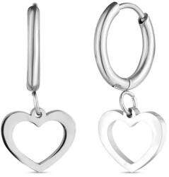 Vuch Szív karika acél fülbevaló Glimmer Silver