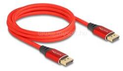 Delock DisplayPort kábel 16K 60 Hz 2 m piros fém (DL80632) (DL80632)