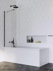 Radaway Idea Black PNJ fekete kádparaván 70 átlátszó